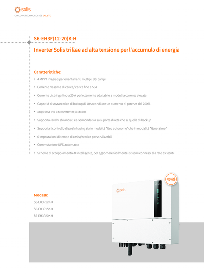 Solis S6 15 kW 3 Phasen HV Hybrid Wechselrichter EH3P