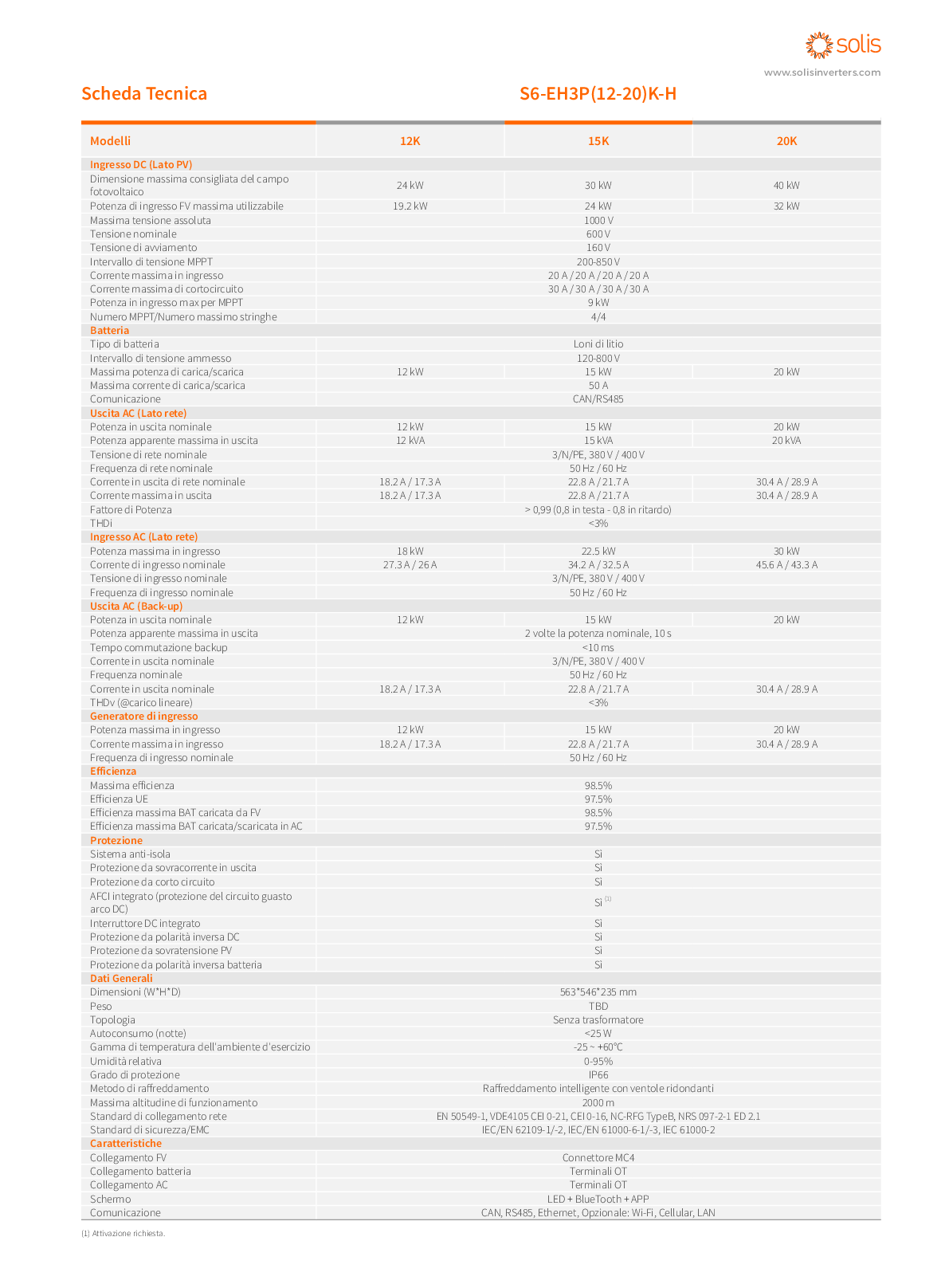 Solis S6 15 kW 3 Phasen HV Hybrid Wechselrichter EH3P