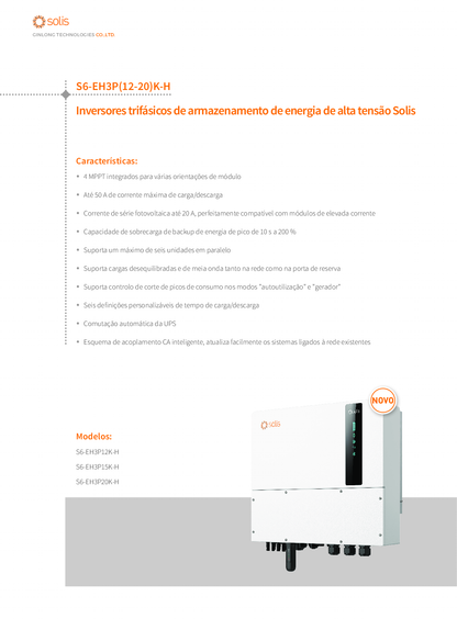 Solis S6 15 kW 3 Phasen HV Hybrid Wechselrichter EH3P