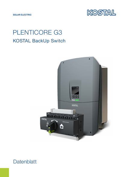 Kostal Plenticore G3 Backup Switch