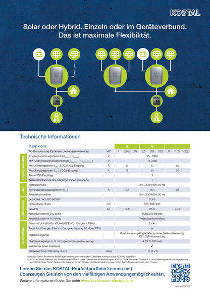 Kostal Plenticore G3 Wechselrichter S 4 kW