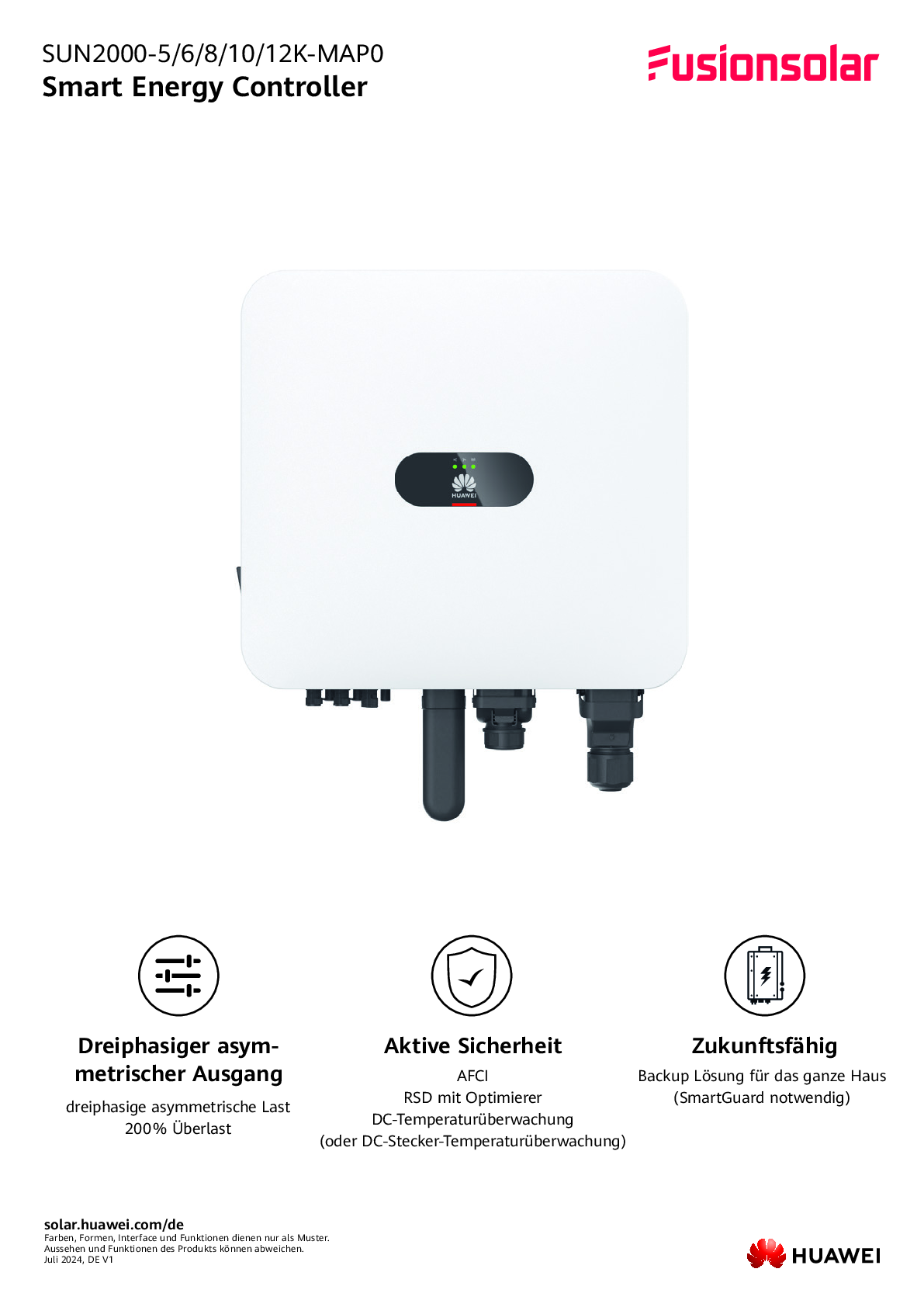 Huawei Smart Energy Controller 12kW 3 Phasen Hybrid Wechselrichter