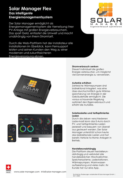 SolarManager Energiemanagement Gateway FLUX