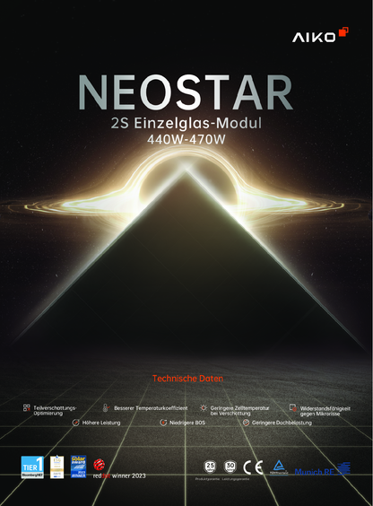 Aiko PV Modul Solar Panel Neostar 2S 465W All Black Gen 2
