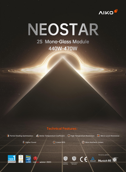 Aiko PV Modul Solar Panel Neostar 2S 465W All Black Gen 2