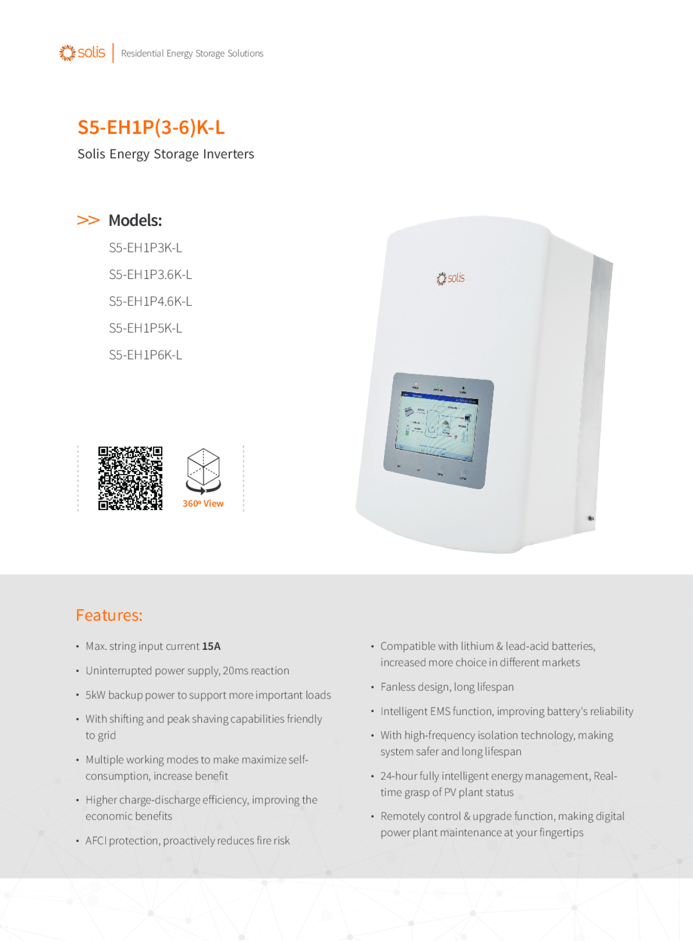 Solis S5 3kW Hybrid Wechselrichter EH1P inkl 3ph Meter