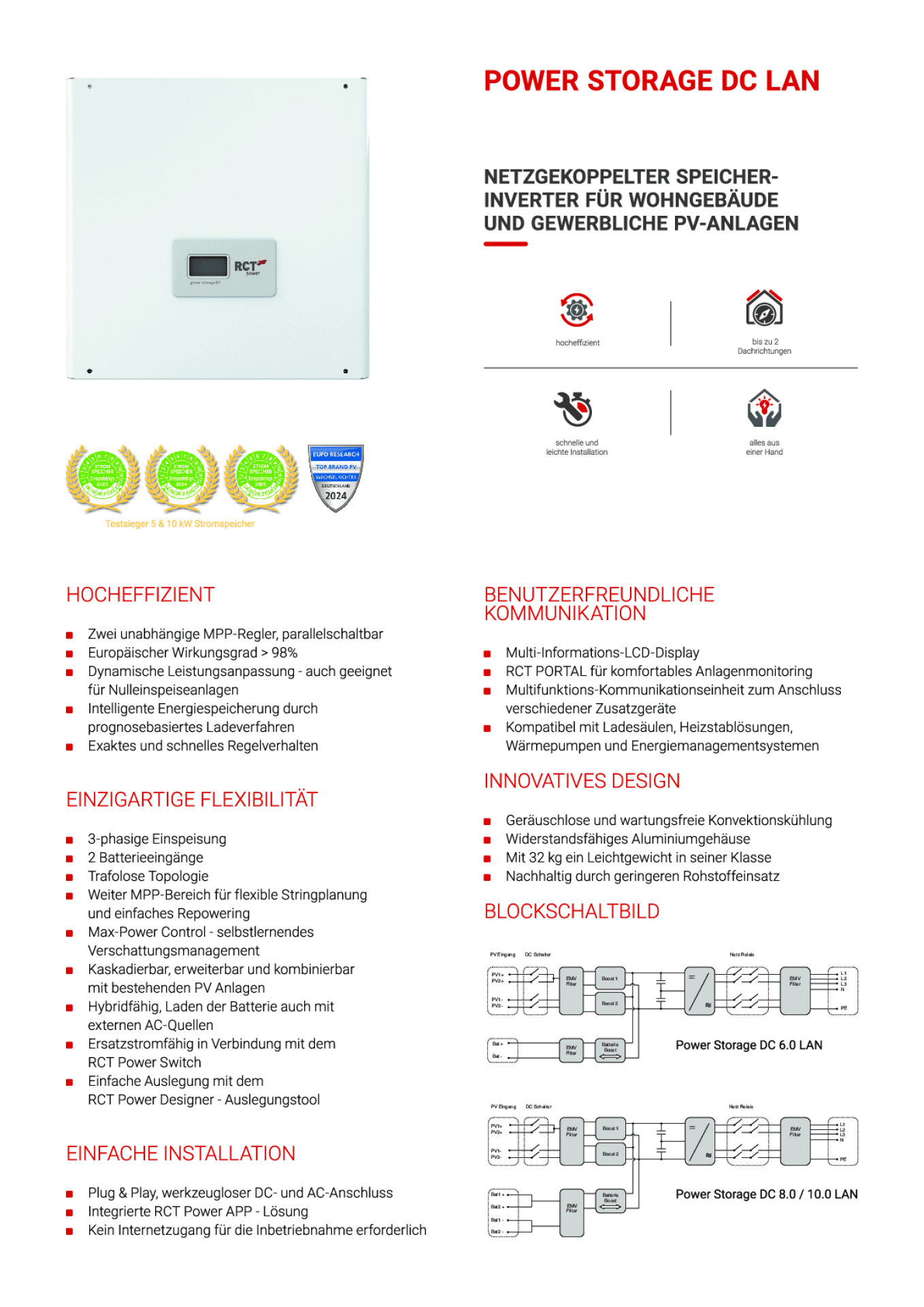 RCT Power Storage DC 8.0kW 3ph Hybridwechselrichter LAN