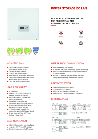 RCT Power Storage DC 8.0kW 3ph Hybridwechselrichter LAN