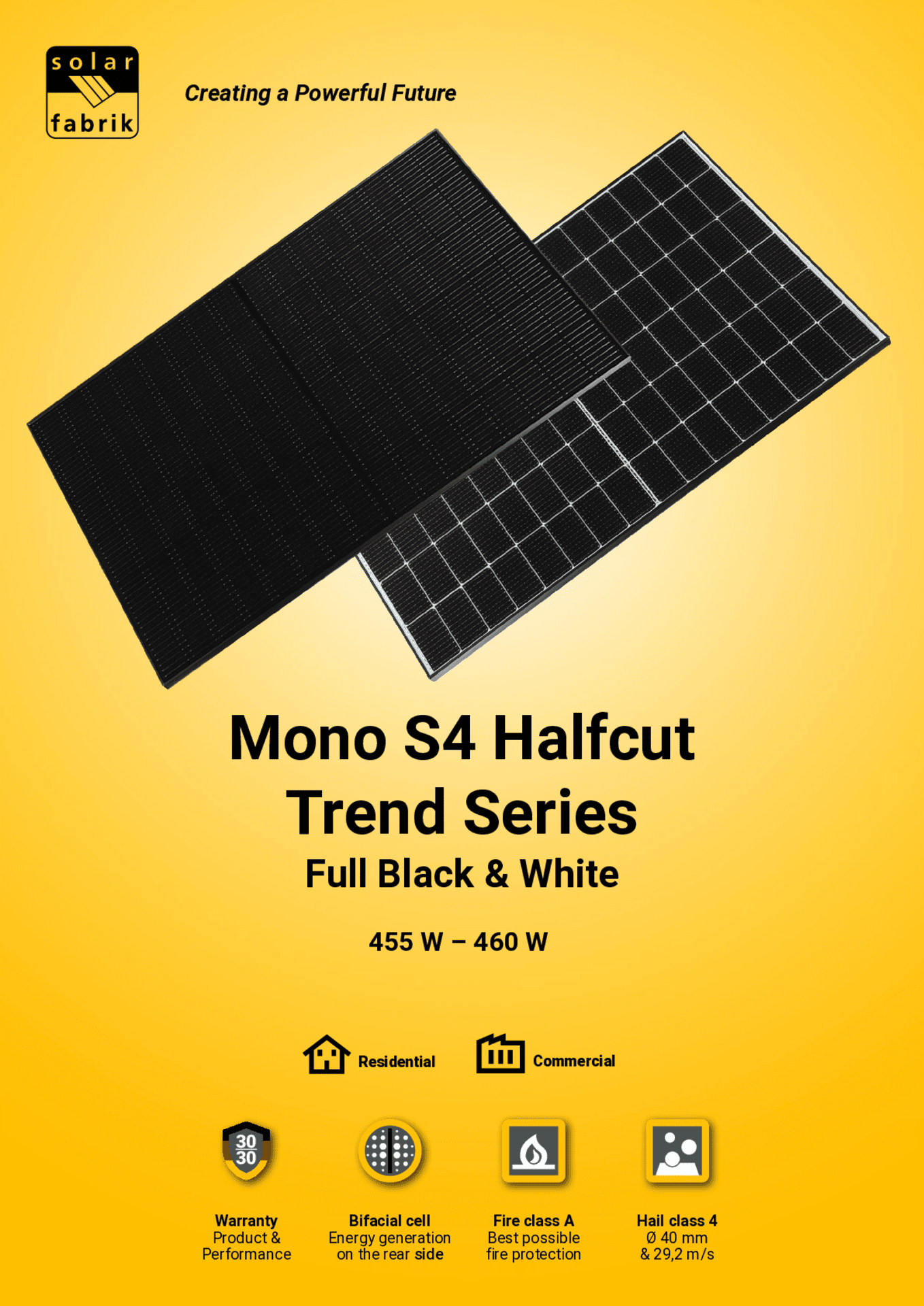 Solar Fabrik PV Modul Panel 460W N Typ Doppelglas MC4