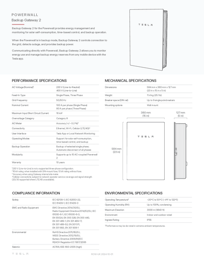 Tesla Backup Gateway für Powerwall 3P