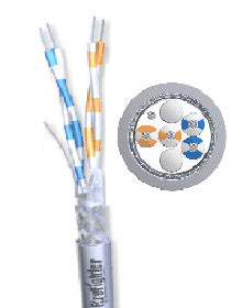 Belcom Doppelpaar RS485 Kabel 1m 4 adrig 2x2x24 AWG grau