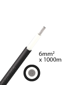 Elettro Brescia 6mm2 single core DC cable 1000m Black