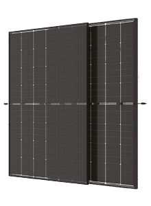 Trina 435W PV Panel Modul Vertex S+ N Type i TOPCon Bifazial Schwarz